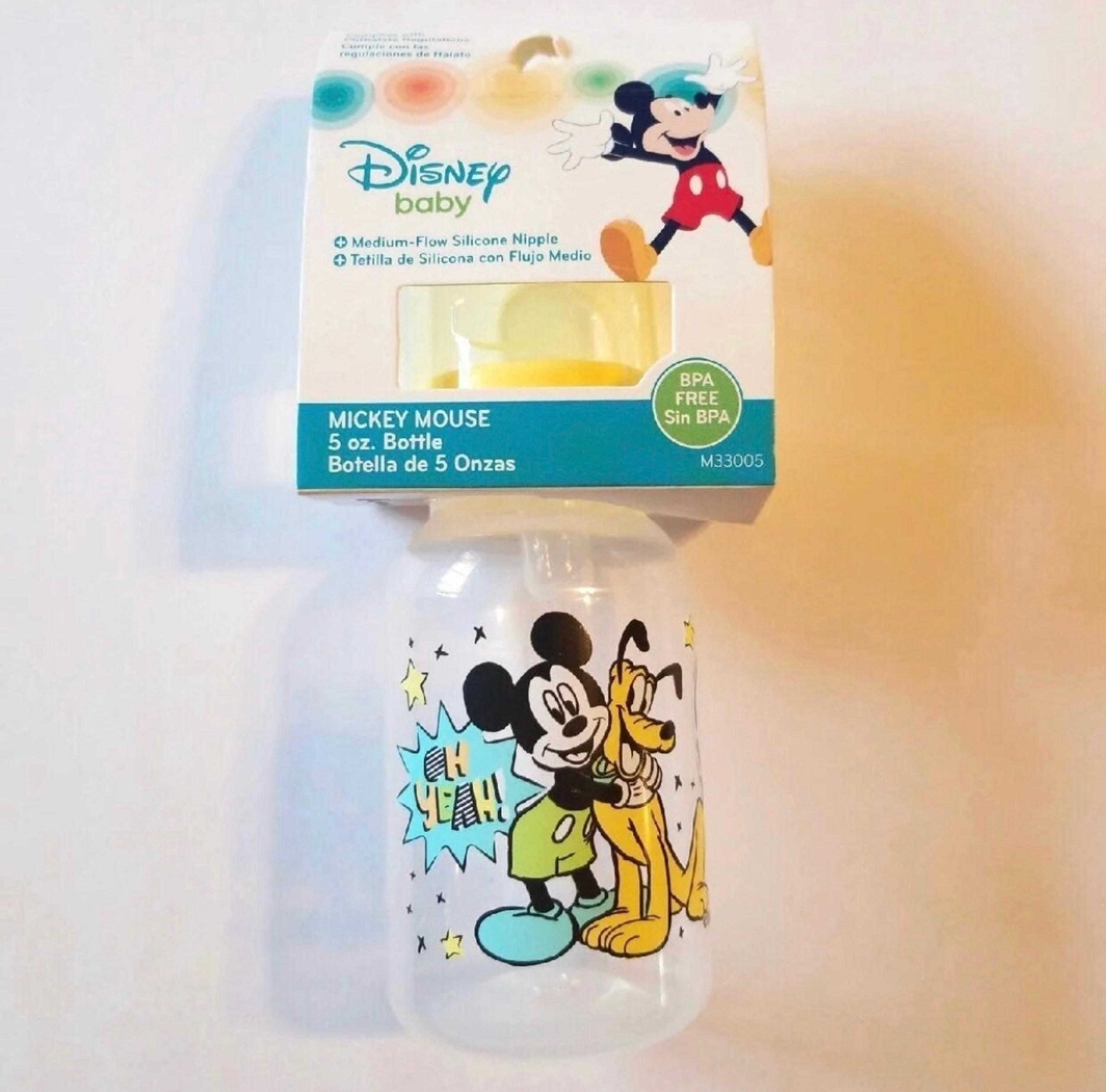 Disney Mickey and Pluto 5 oz baby bottle