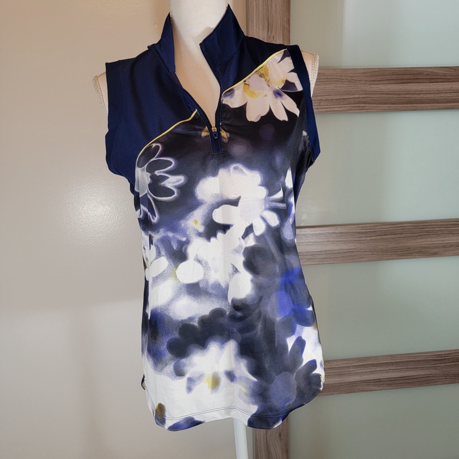 EP New York Womens Golf polo shirt Top Large Floral