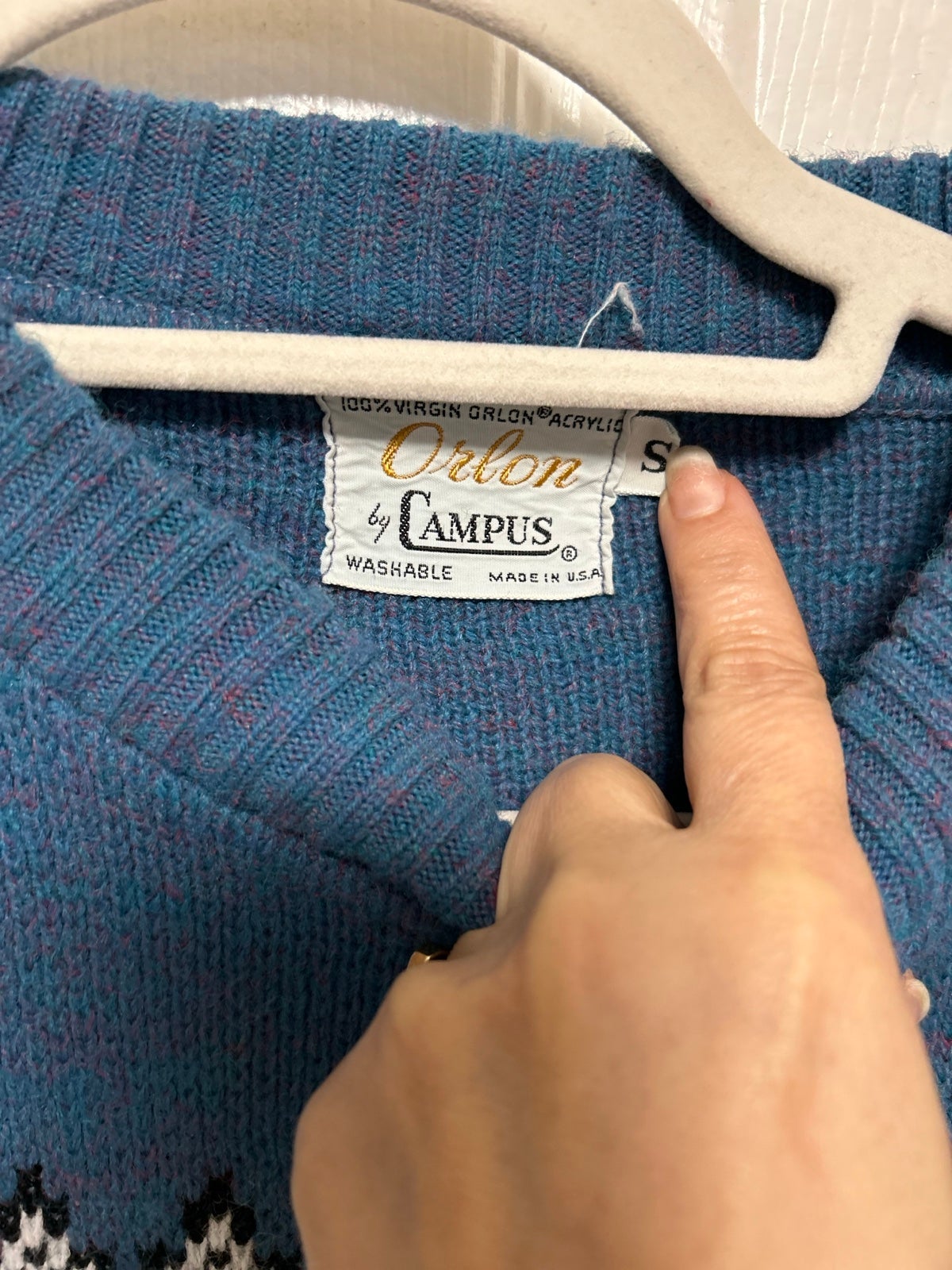 VTG 60's Orlon By Campus Men's Small 100% Acrylic Knit