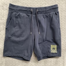 Psycho Bunny Shorts Mens Size Large Navy Blue Drawstring Cotton Aztec Mayan
