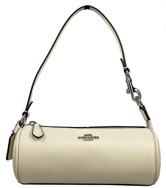 Coach Nolita Leather Barrel Bag (Chalk/Silver)