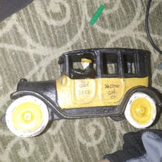 Arcade Yellow Taxi Cab Co. CAD 3333 Cast Iron Toy With Driver