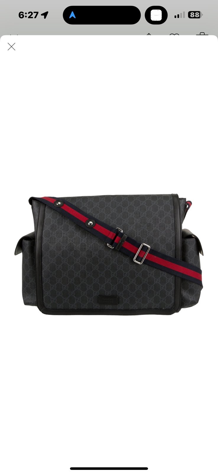 AUTHENTIC GUCCI GG SUPREME DIAPER BAG