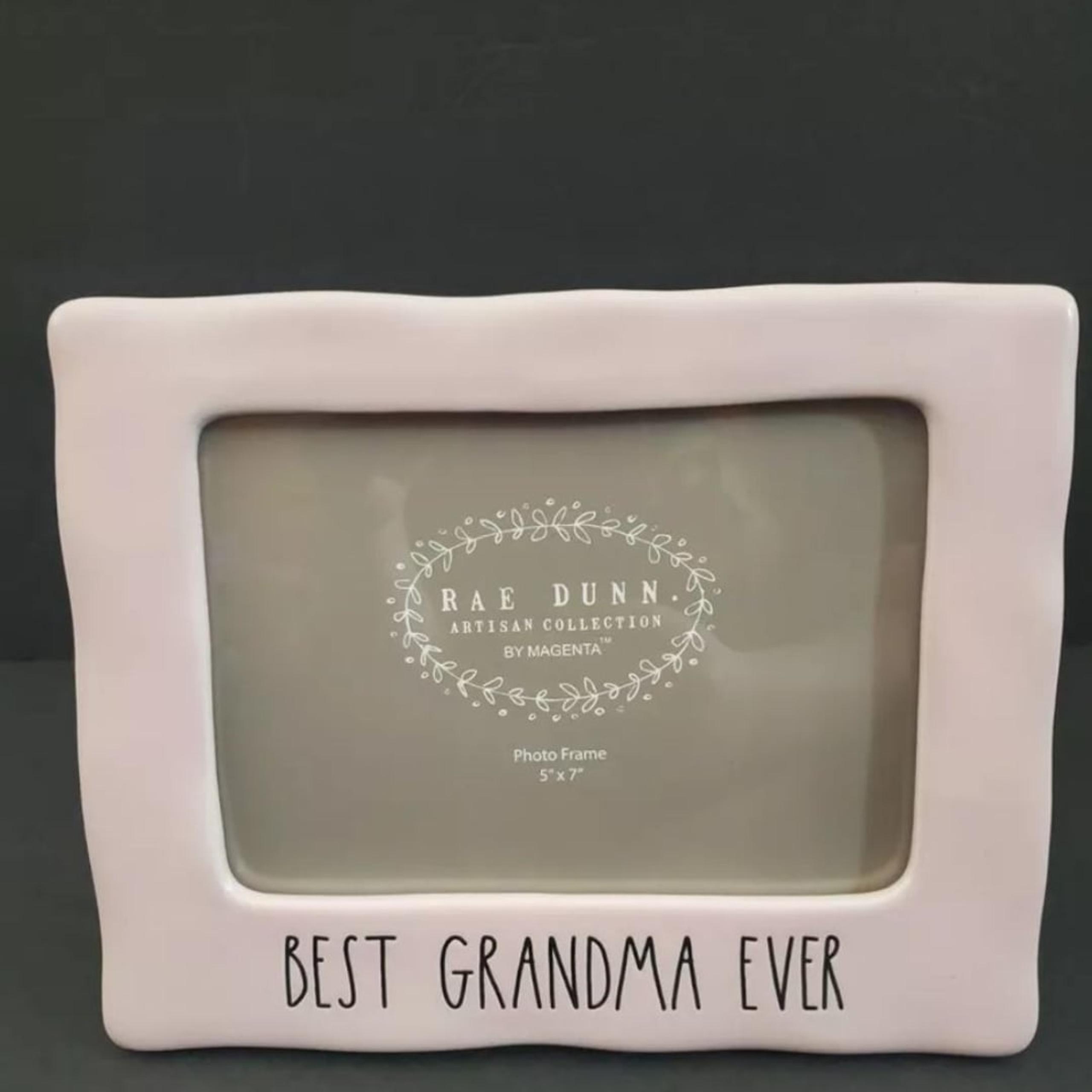 Rae Dunn Pink Best Grandma Ever Picture Frame Pink Mothers Day 5x7 Photo