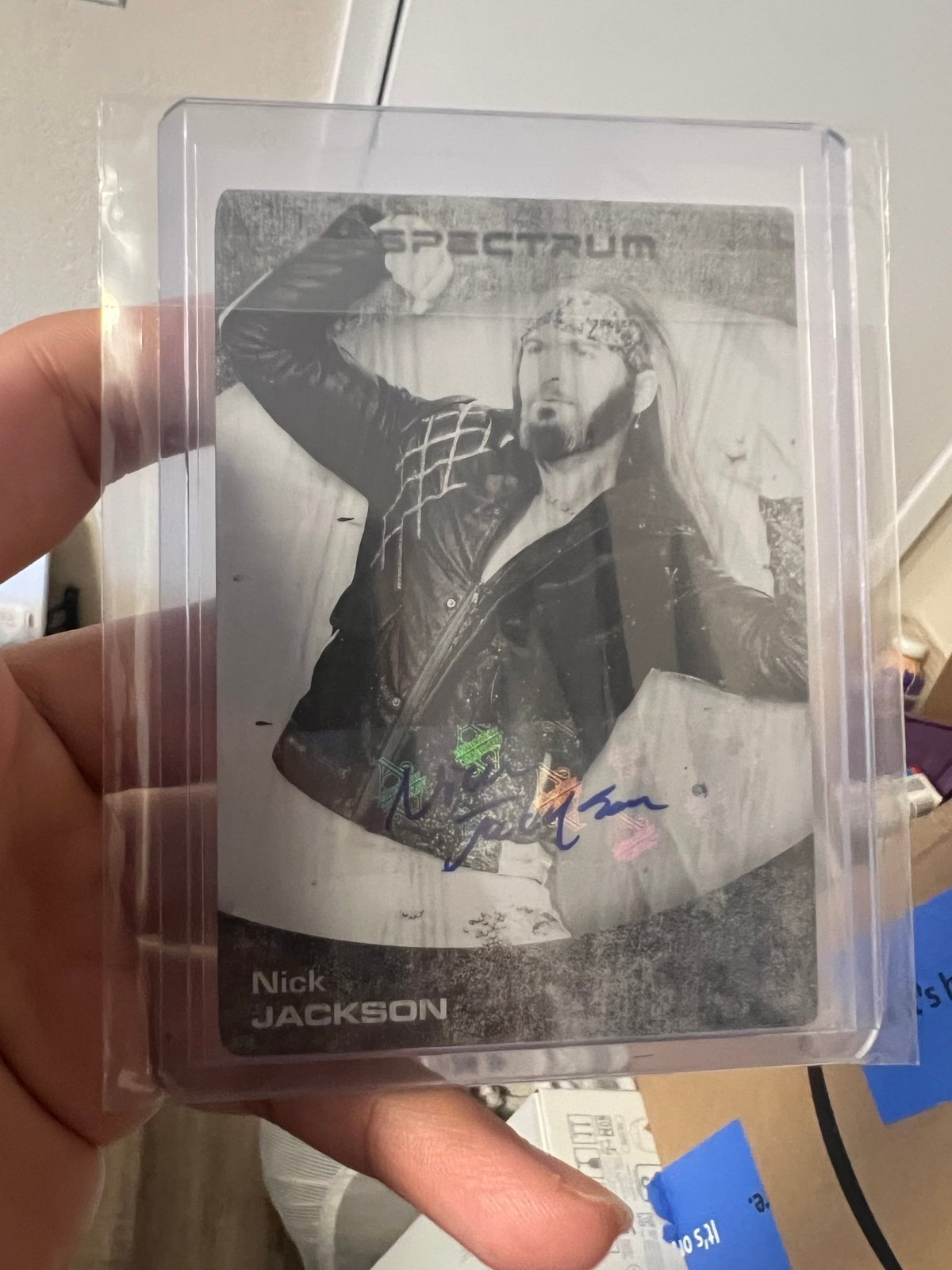 AEW 2021 Nick Jackson The Young Bucks Auto Black Printing Plate 1/1 Spectrum