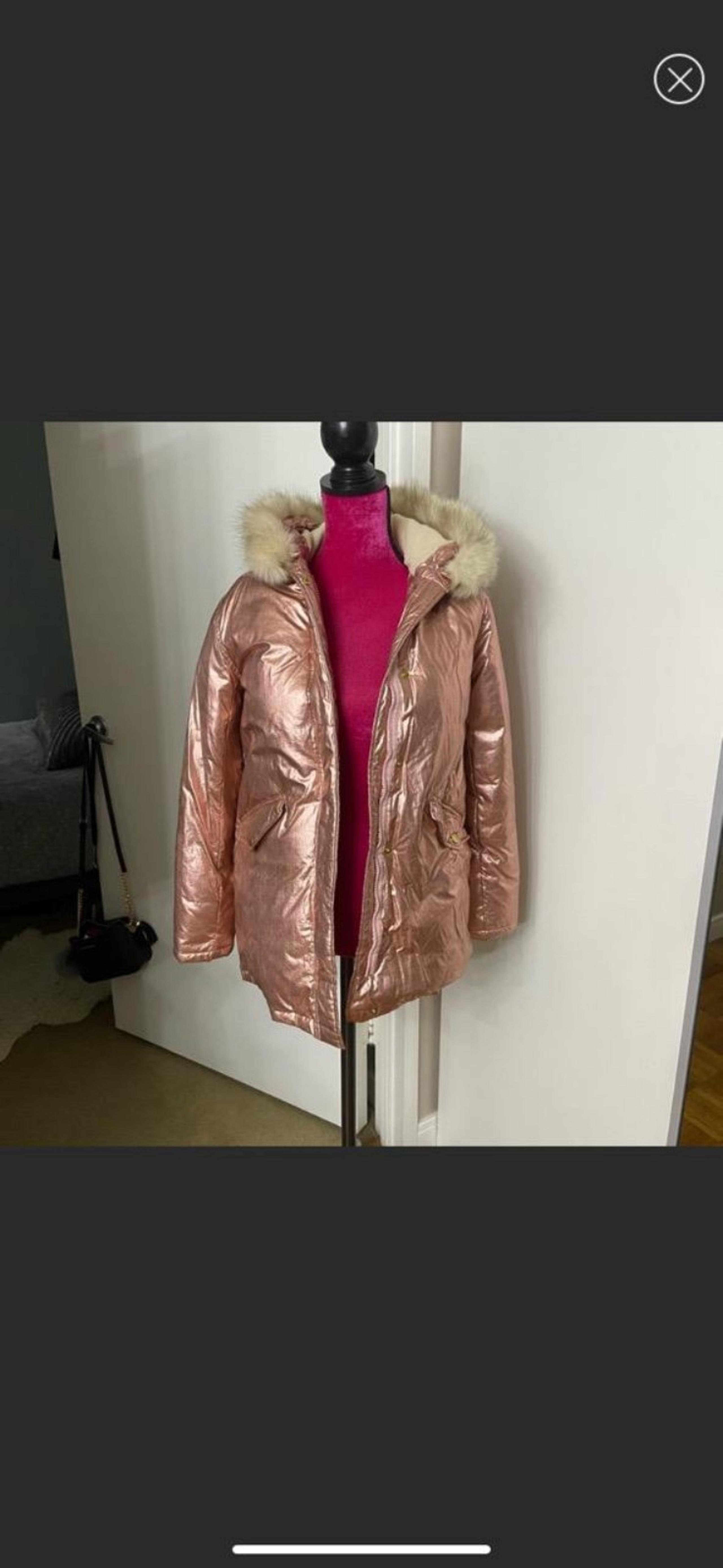 J.crew pink mettalic parka 14