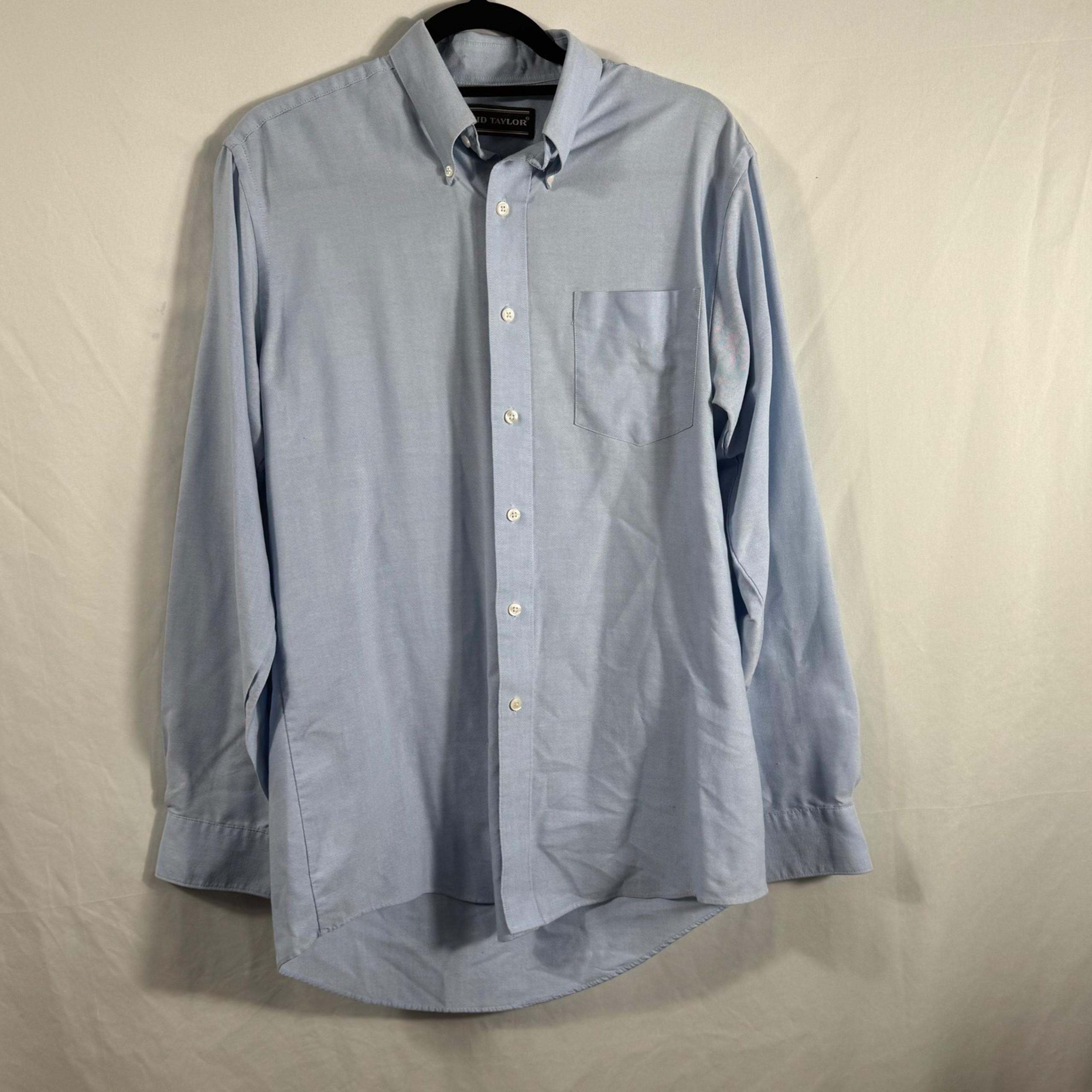 David Taylor Men's Dress Button Down Shirt Sz 15 1/2