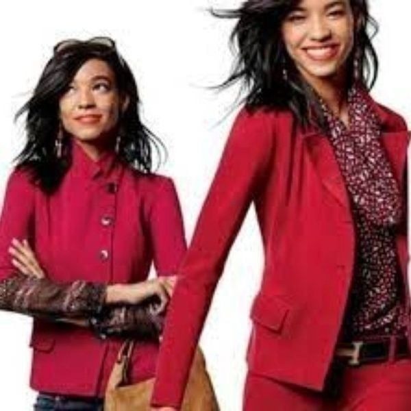 CAbi 3175 Rhubarb Red Outing Blazer Ponte Knit size 4