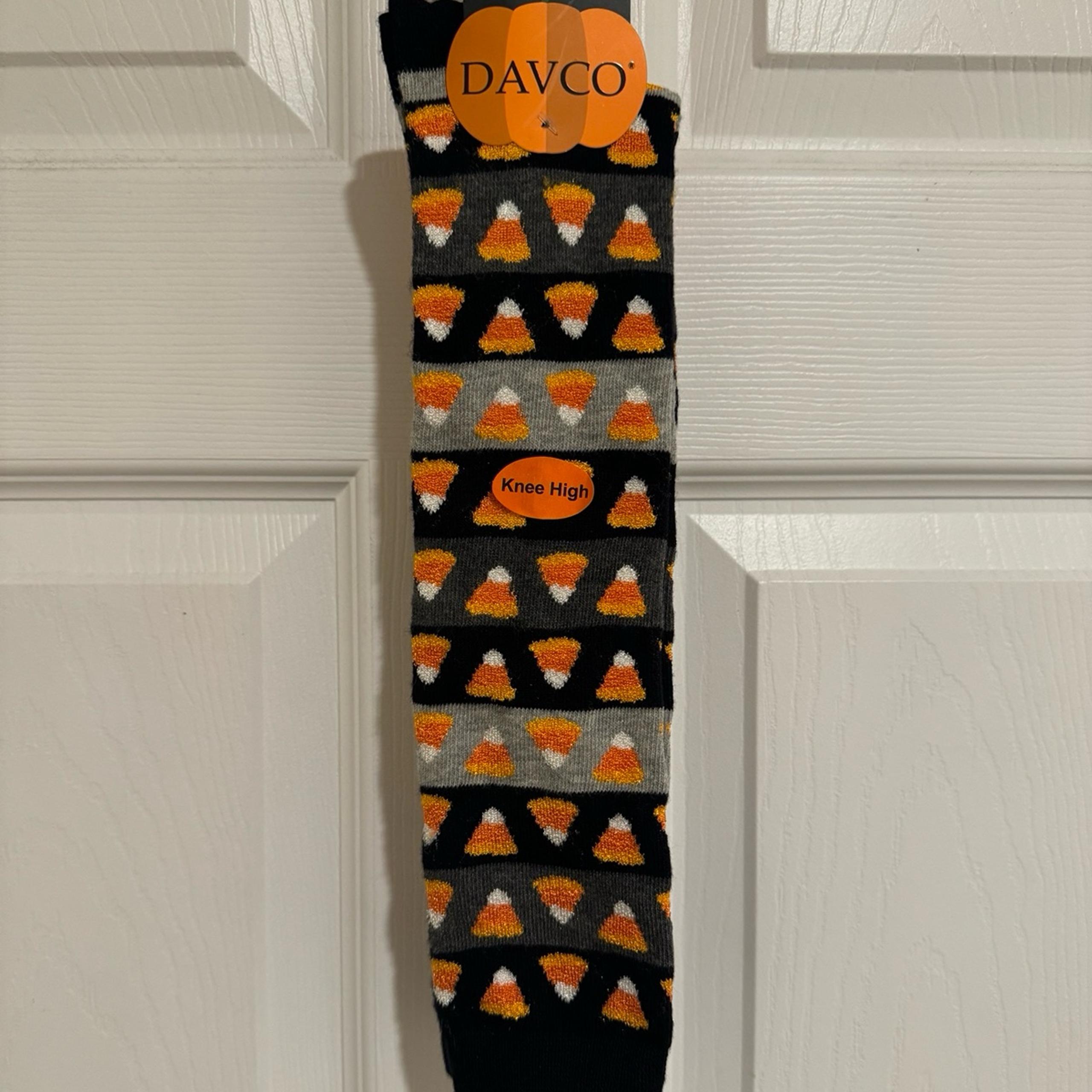 Halloween Candy Corn Knee High Socks, Size 9-11, Shoe Size 4-10.5, Novelty Socks
