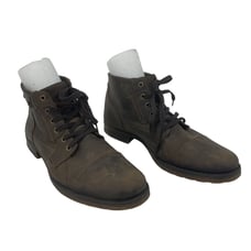Bull Boxer Brown Leather Ankle Lace Up Chukka Boots Men's Size 11 Preowned