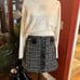 KARL LAGERFELD BLACK AND WHITE TWEED SKIRT