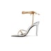 Black Suede Studio Talia Heel Pointy Sandal in Silver Gold 39 New with Box Women