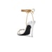 Black Suede Studio Talia Heel Pointy Sandal in Silver Gold 39 New with Box Women