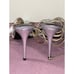 Black Suede Studio Talia Heel Pointy Sandal in Silver Gold 39 New with Box Women