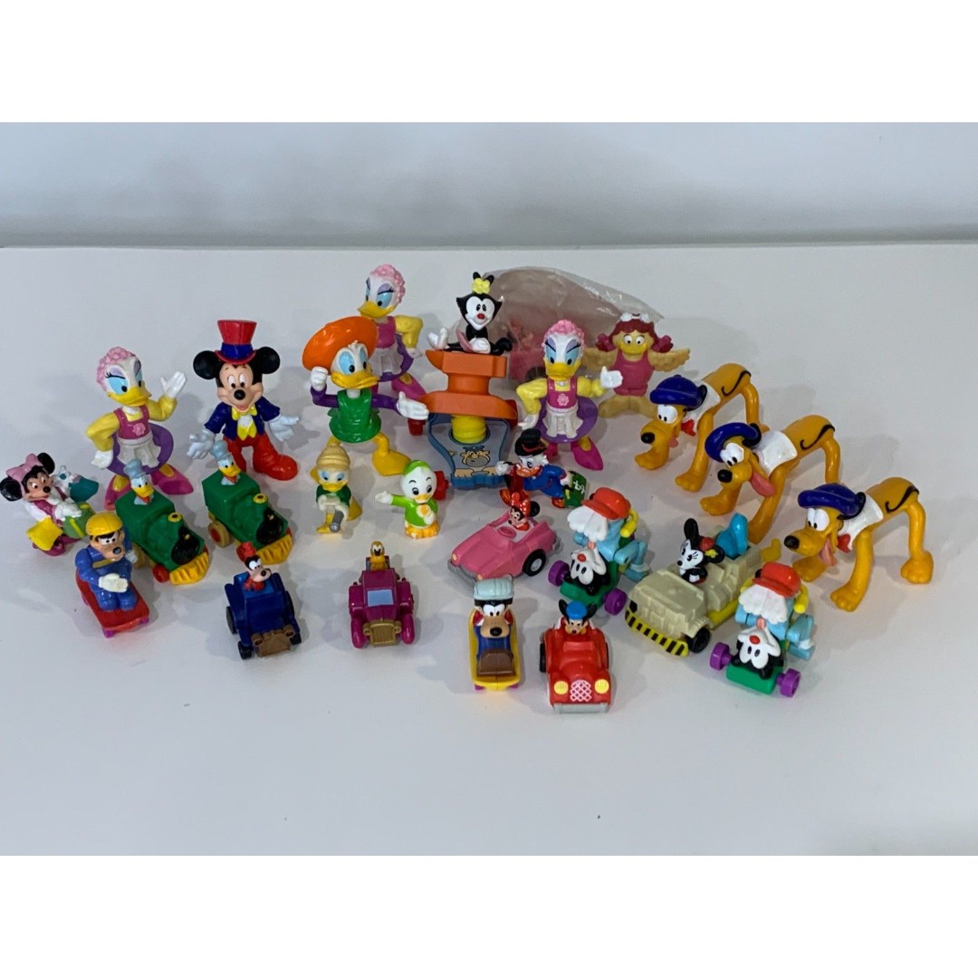 McDonalds Happy Meal Toy DISNEY Mickey, Minnie, Donald, Goofy, Train Lot of 26