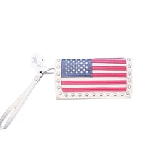 NWT Women's Blazin Roxx American Flag Pride CLUTCH WALLET w/ Studs Organizer