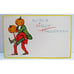 Dressed Pumpkin Head Men Anthropomorphic Halloween Postcard Fantasy Gibson Art
