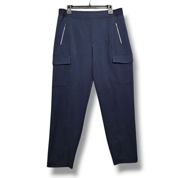 Athleta Endless Cargo Pant Womens 14 Navy Blue High Rise Hiking Commute