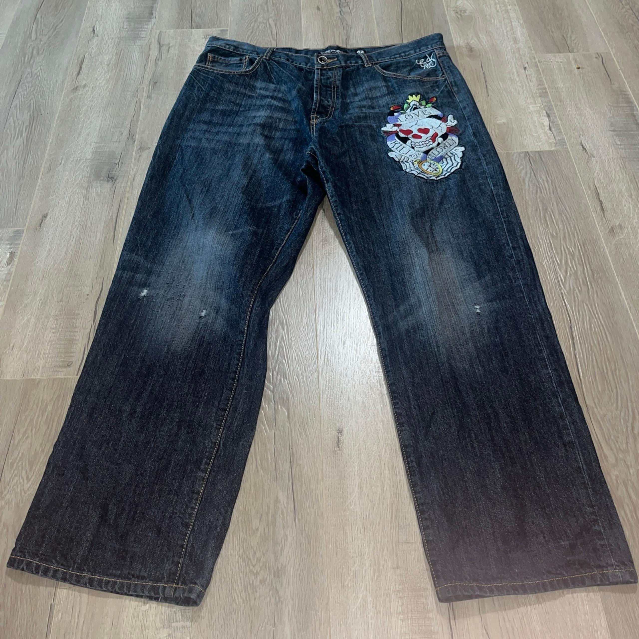 Vintage Y2K Ed Hardy jeans men’s 42 x 34 love kills slowly