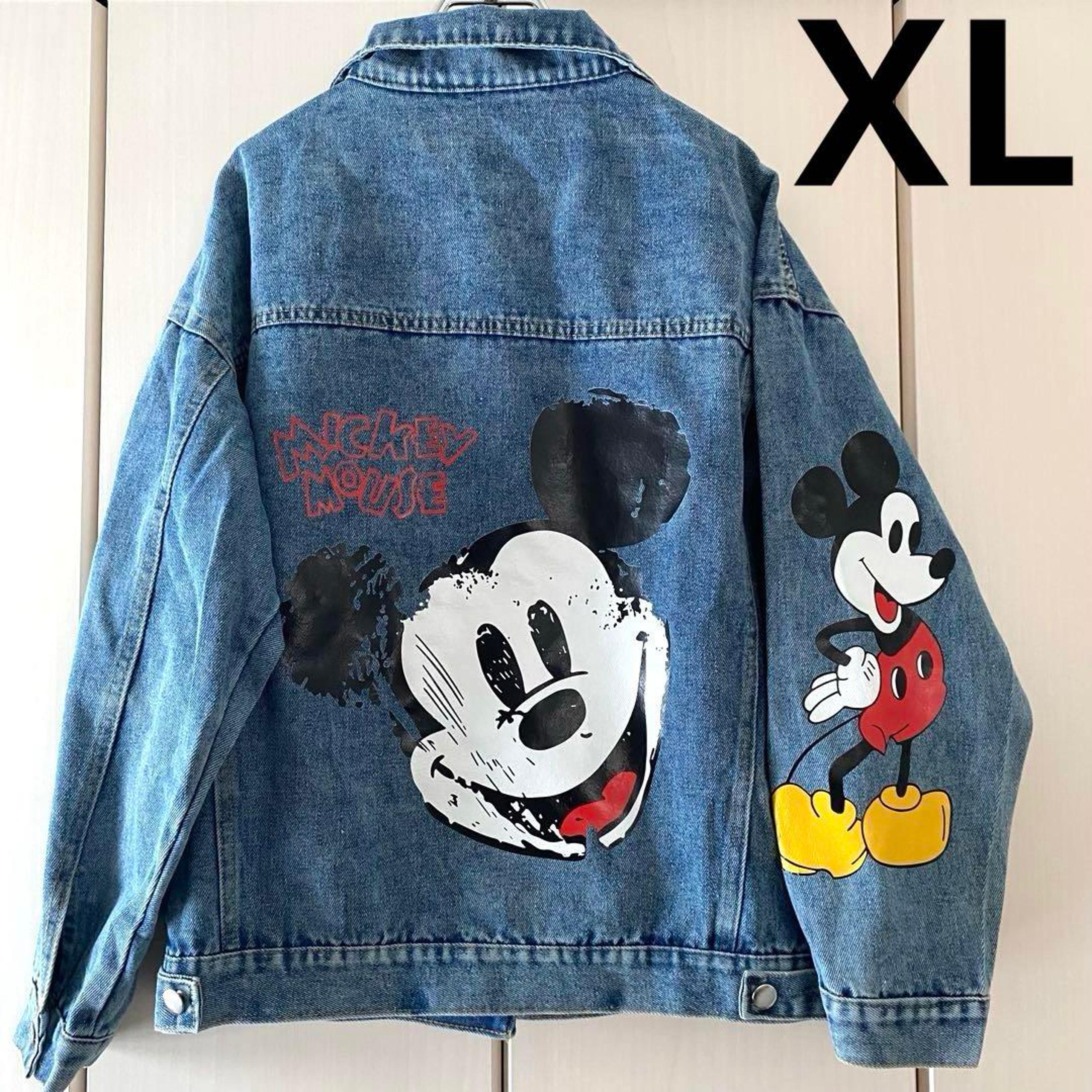 Disney Mickey Mouse Denim Jacket, Oversized, XL