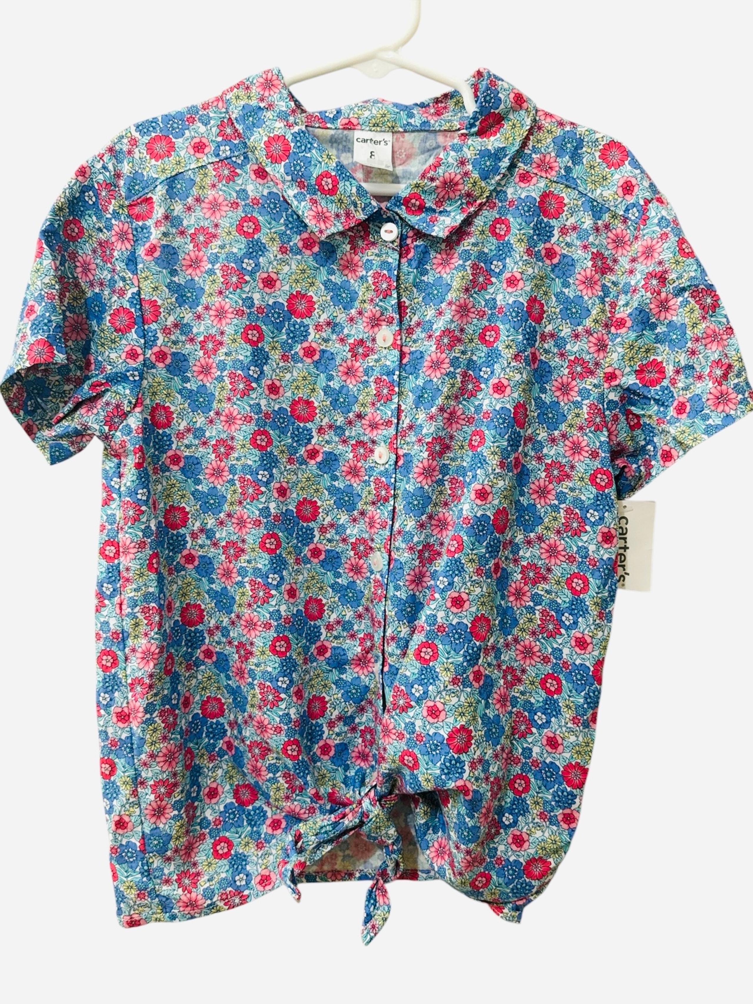 New With Tags Carters Floral Top—Size 8