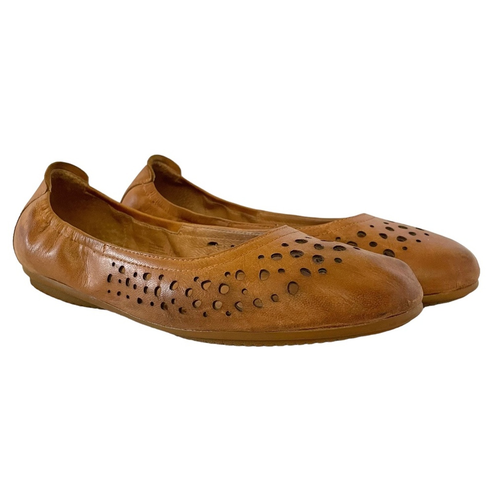 Josef Seibel Pippa 29 Camel Tan Leather Ballet Flat Shoes