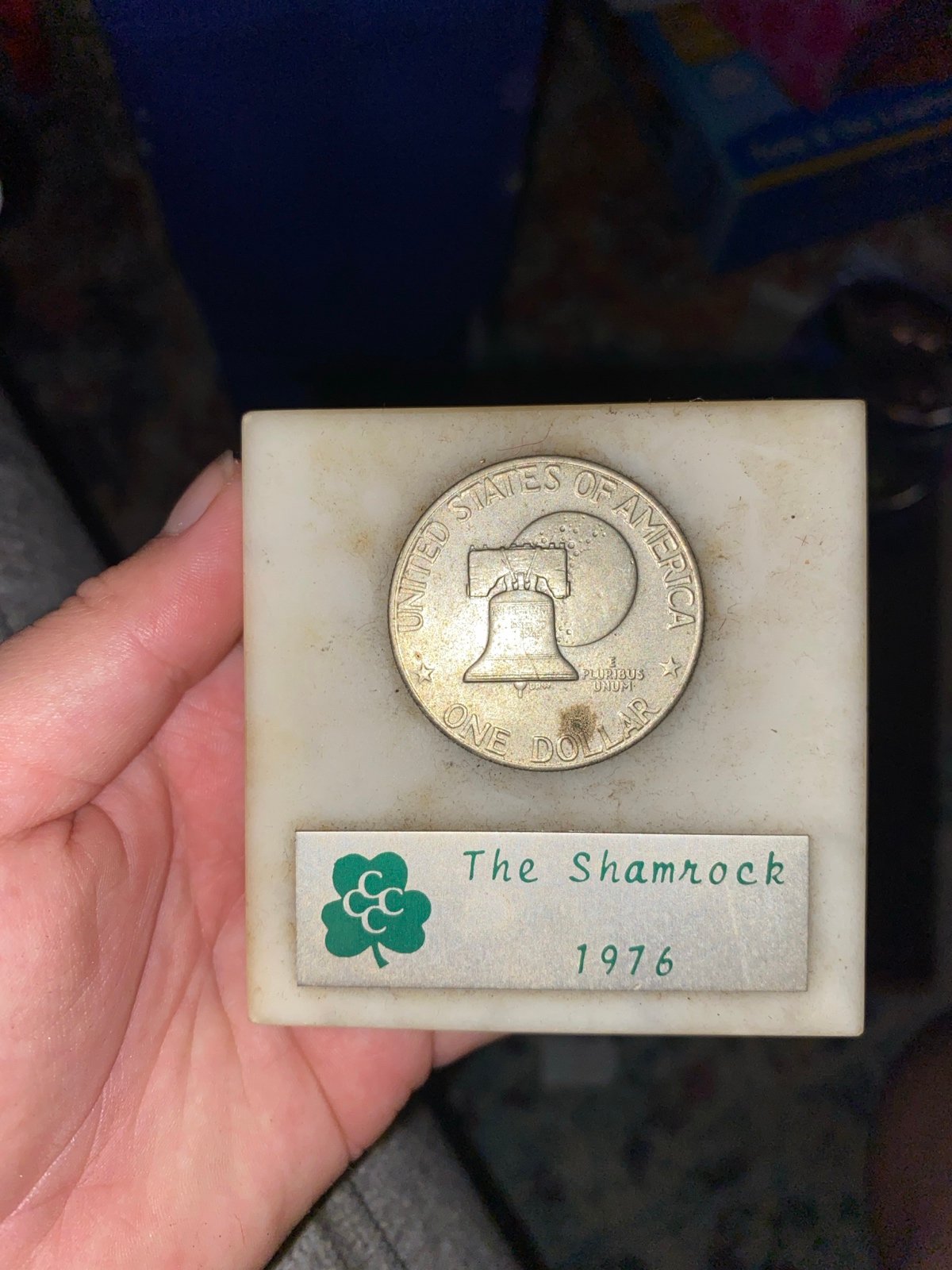 1976 one dollar the shamrock coin