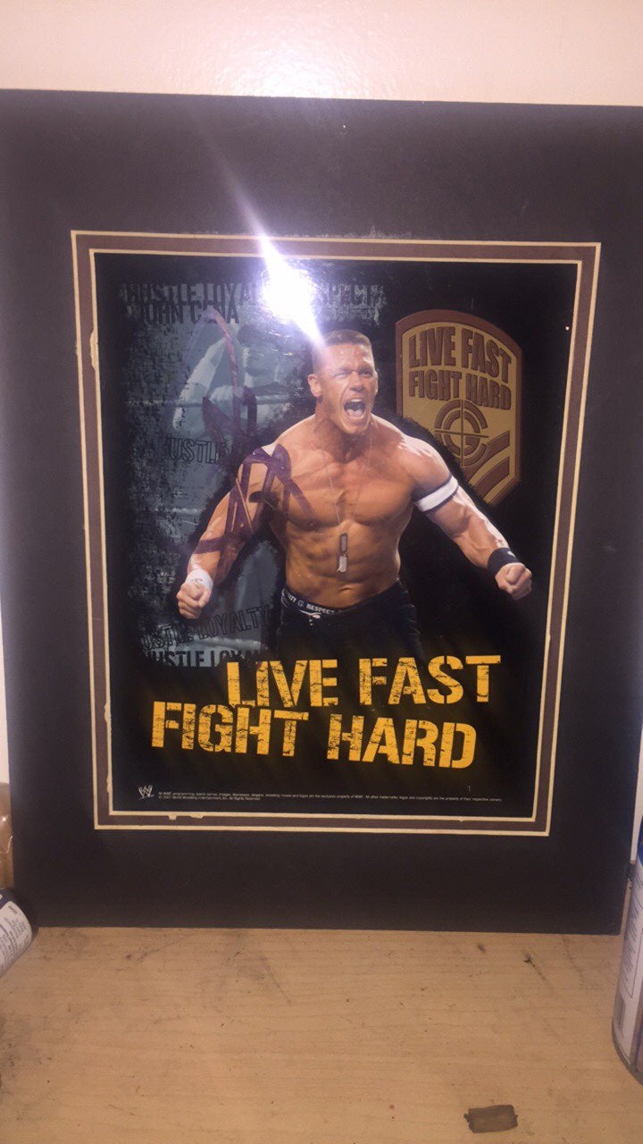John cena signed picture frame