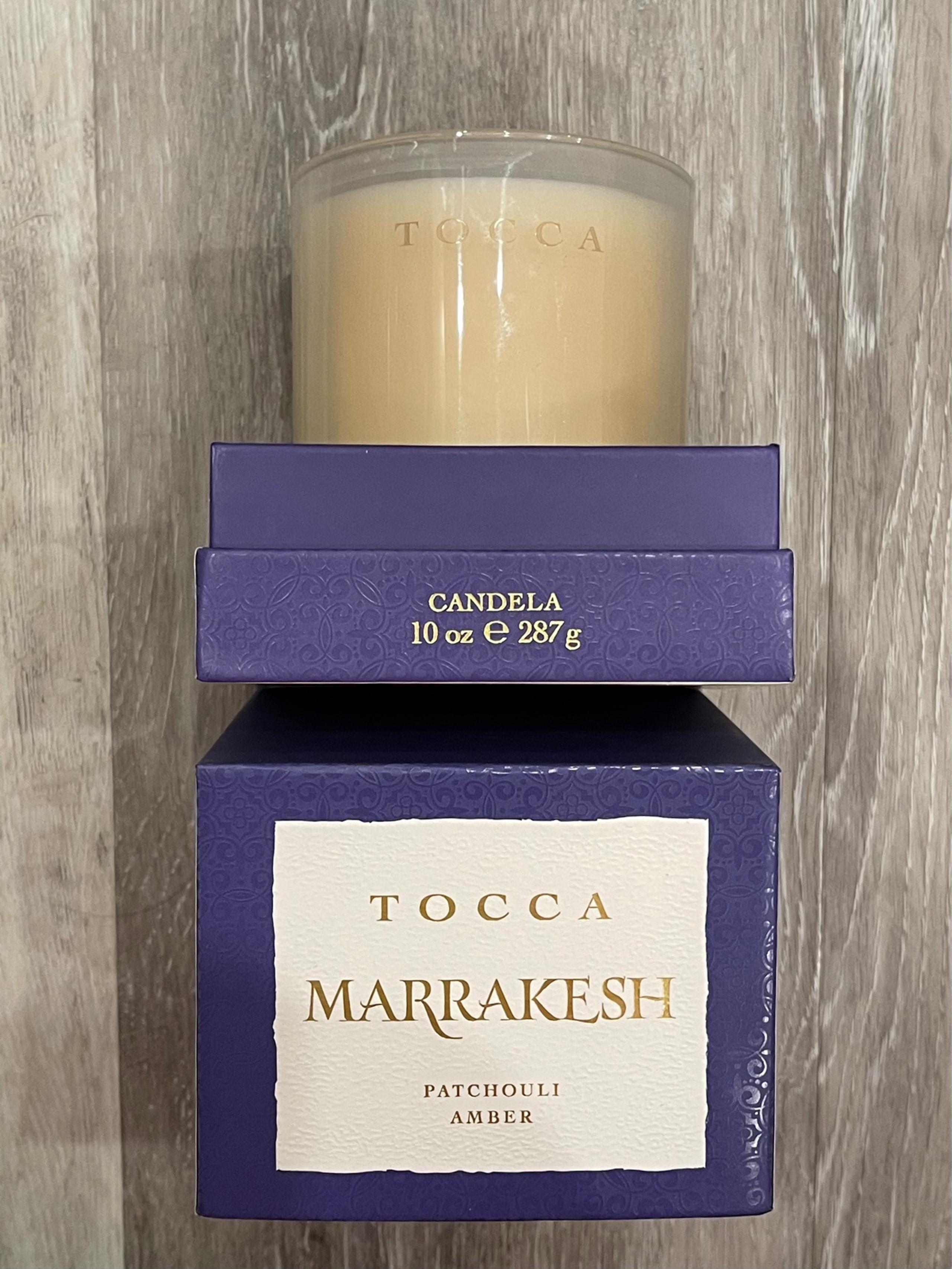 Tocca Marakkesh Patchouli Amber Glass Candle Large 10 Oz 287 G Size Brand New