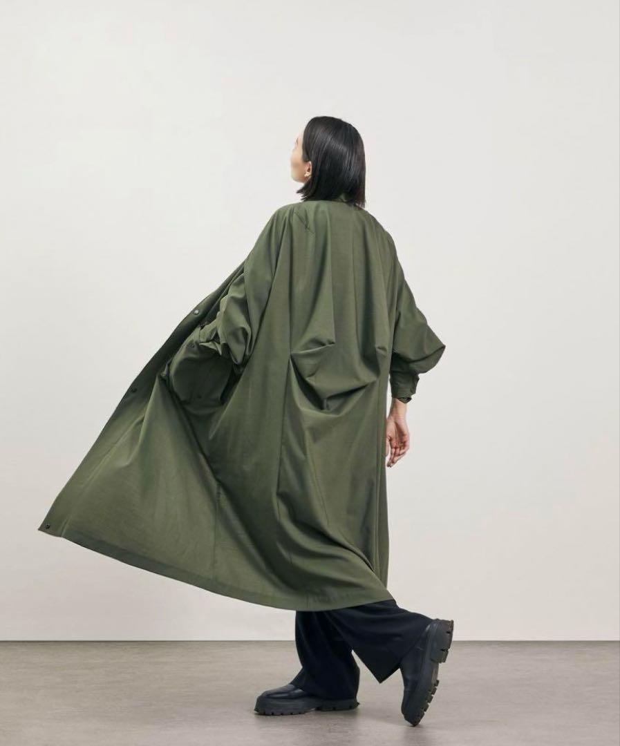 Excellent Condition 2024SS HYKE WOOL MILITARY COAT Size 2