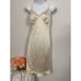 Vintage Sears Nightgown Sz 38 Nylon V-Neck Beige Adjustable Spaghetti Straps