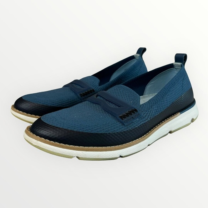 COLE HAAN Zero Grand Penny Loafers Women's Blue Slip On Shoes W27801 Size 8B