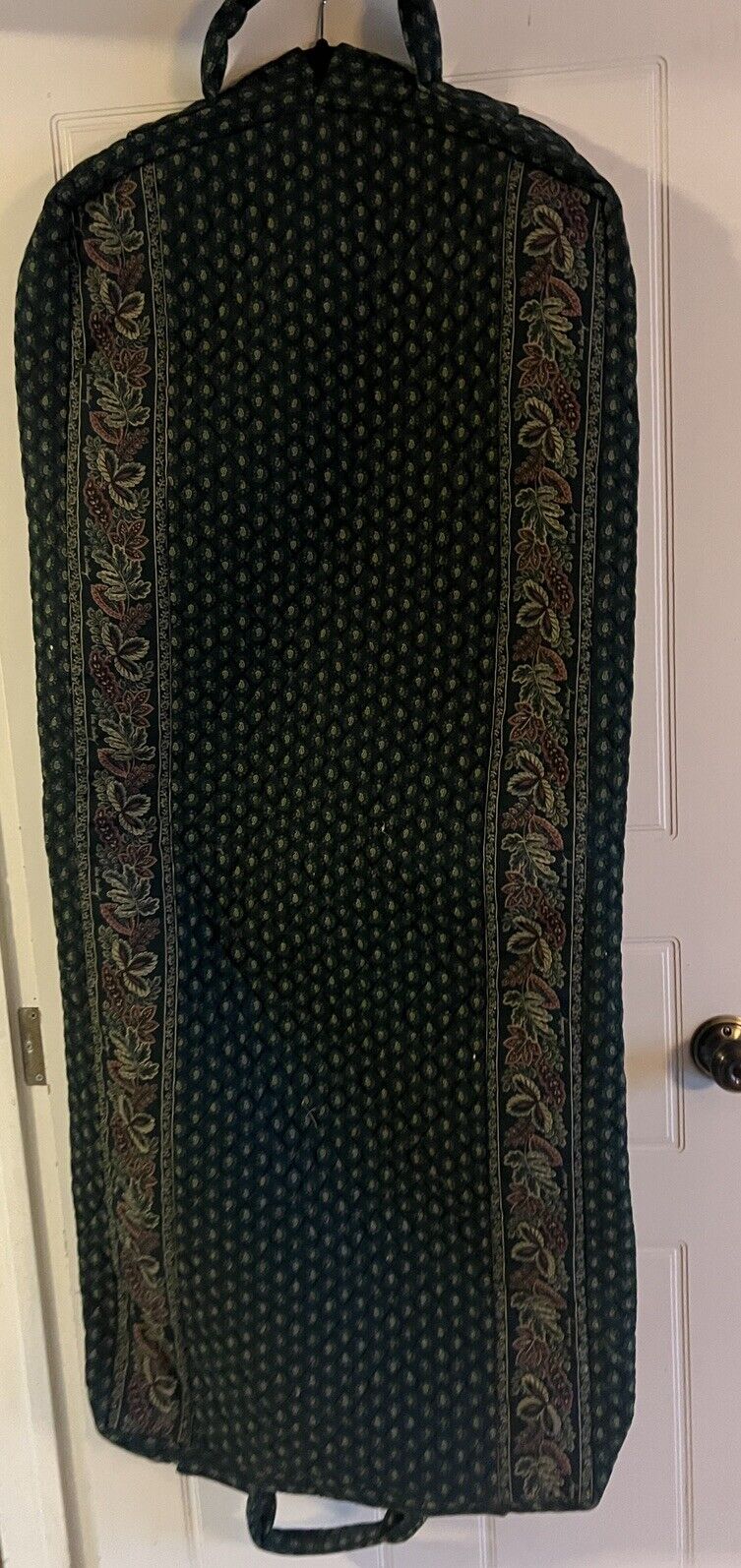 Vera Bradley Designs Vintage Hanging Garment Bag Retired Dark Green *USA Made