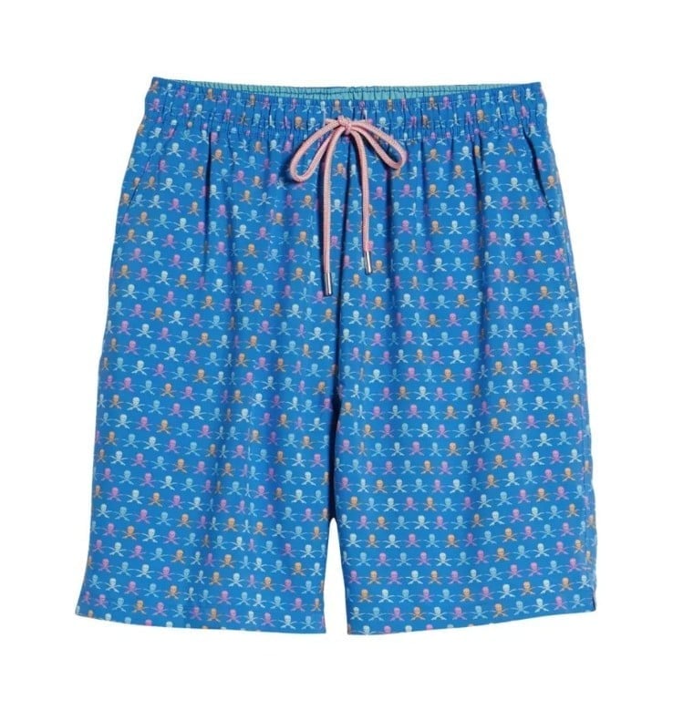 PETER MILLAR Skulls & Rods Swim Trunks In Barracuda