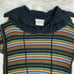 Vintage 70s kimlon knit pullover flare sleeve sweater black yellow red green str