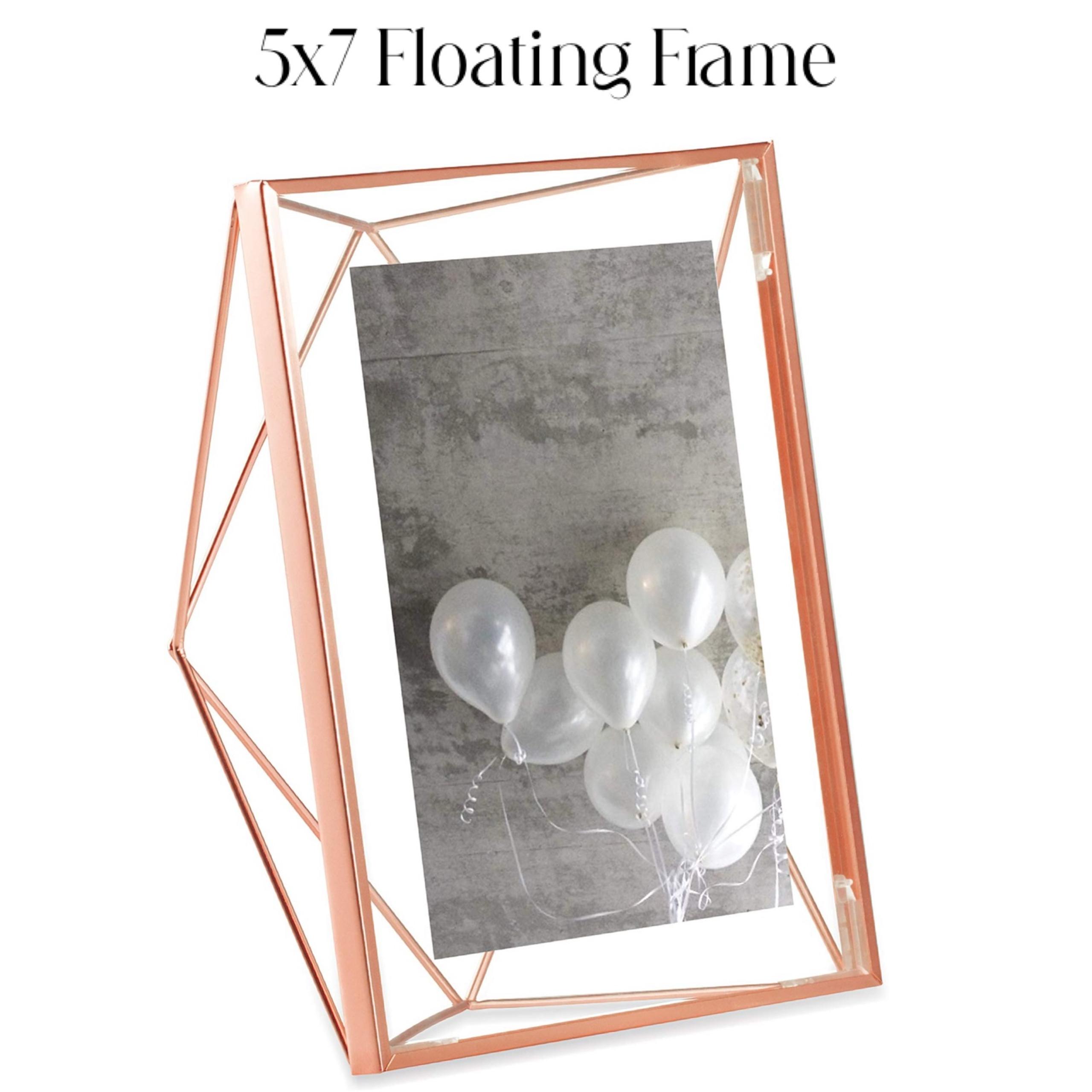 2pk Umbra 5x7 Geometric Rose Gold Wire Picture Frame Photo Display