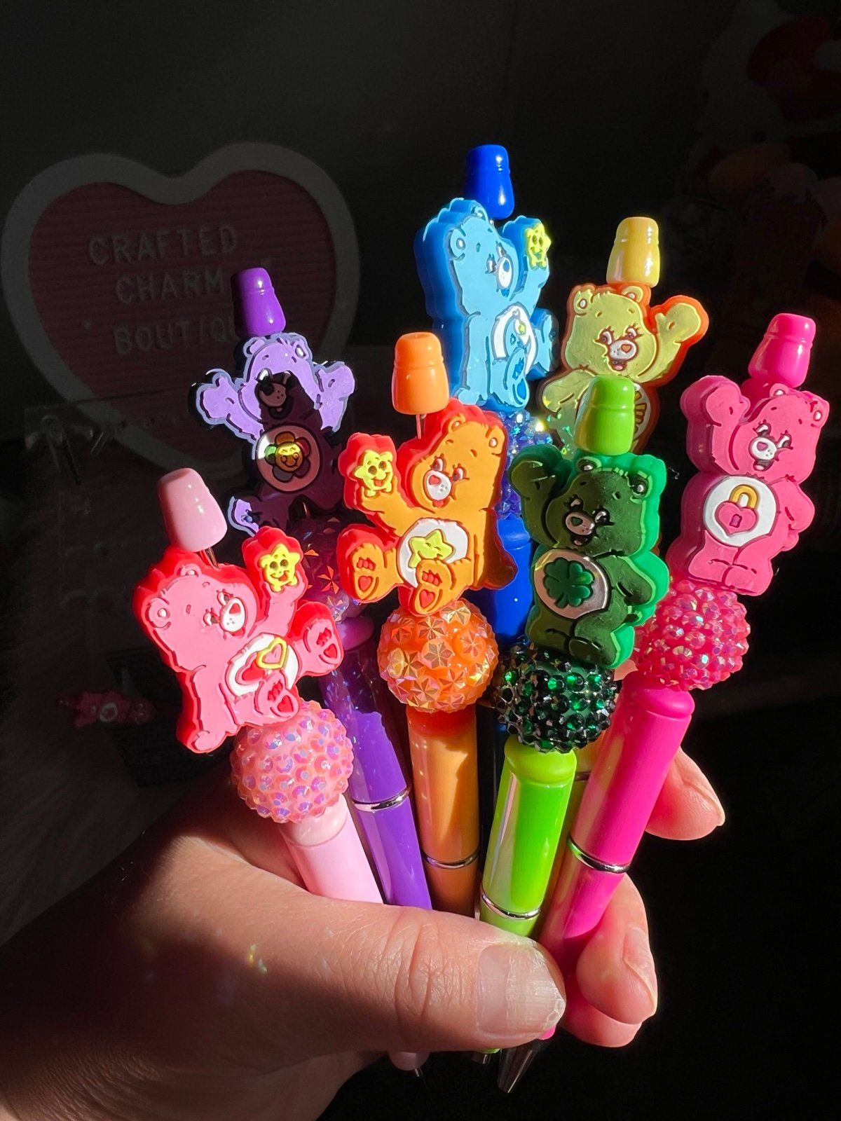 Care Bear Beaded Pens