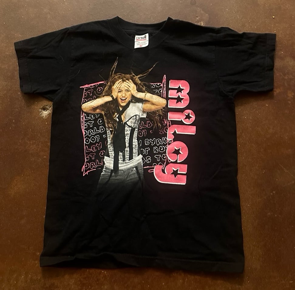 Miley Cyrus -“Best Of Both Worlds” Tour 2007-2008 - Black Shirt - M