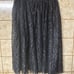 Chicos Lace Overlay Rayon Lined Midi Skirt Boho Artsy Cottage Witch Black Size 2