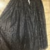 Chicos Lace Overlay Rayon Lined Midi Skirt Boho Artsy Cottage Witch Black Size 2
