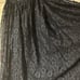Chicos Lace Overlay Rayon Lined Midi Skirt Boho Artsy Cottage Witch Black Size 2