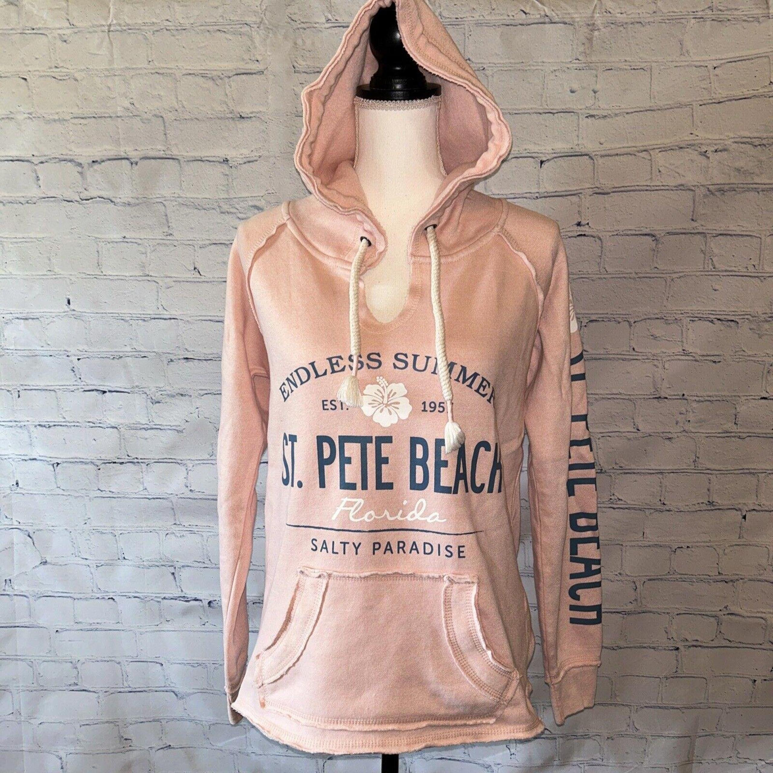 Ocean Drive St Pete Beach Hoodie Sz Small Pink Super Soft Florida