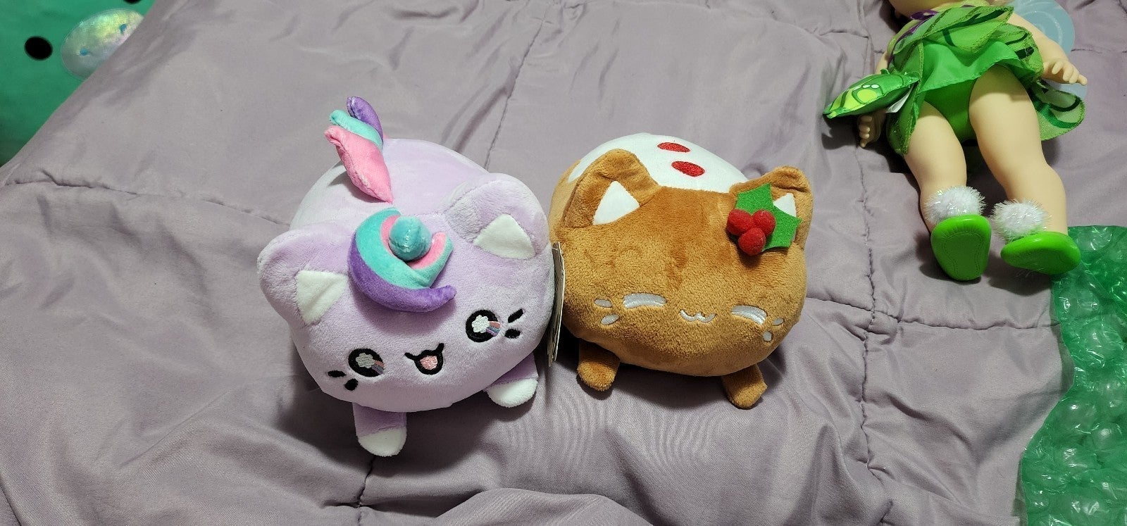 Hot Gingerbread Meowchi RARE HTF Tasty Peach Studios Plush Kitty Kawaii Bundle