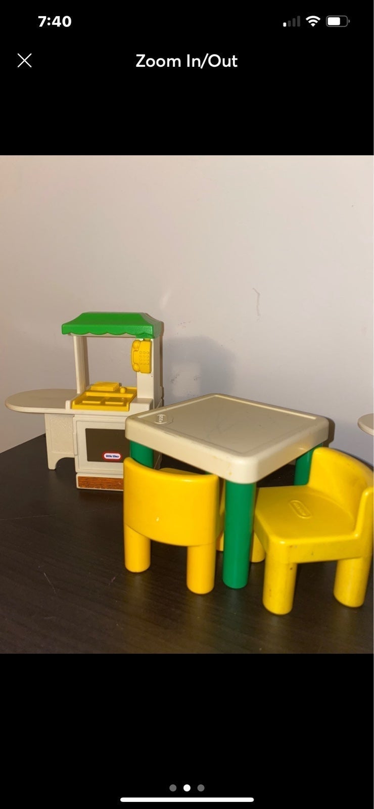 Little tikes kitchen table & chairs dollhouse set