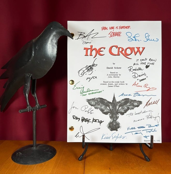 The Crow Script Signed- Autograph Reprints- Brandon Lee- The Crow 1994