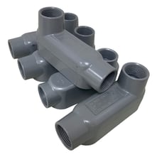 Lot of 5 New Appleton Form 85 Aluminum Conduit Body Type LB 1 Threaded