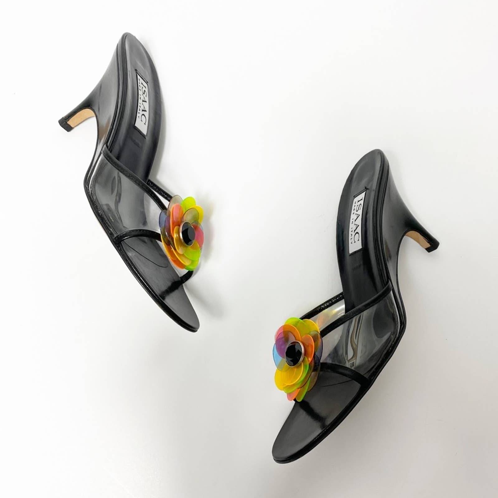 ISAAC Made in Italy Flower Black Heels