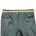 7 For All Mankind Military Green Vegan Leather Straight Leg Pants Sz Large