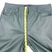 7 For All Mankind Military Green Vegan Leather Straight Leg Pants Sz Large
