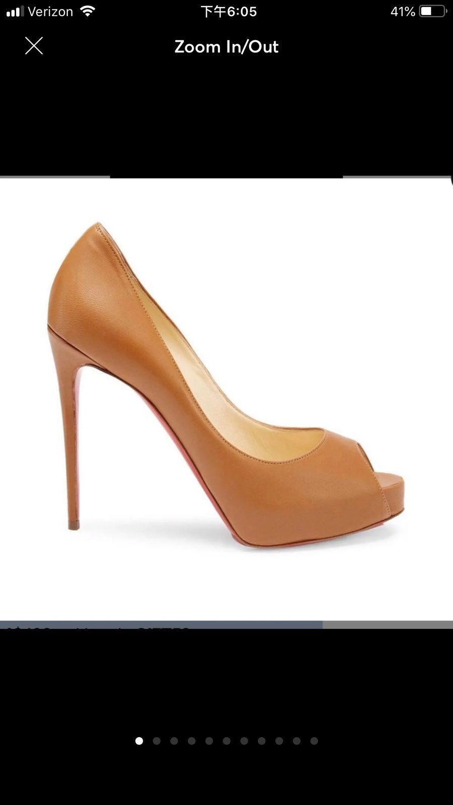 christian louboutin peep toe pump